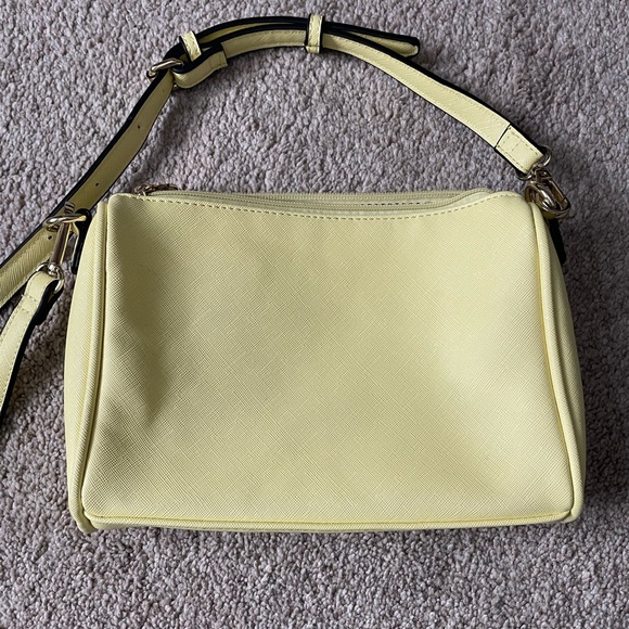 Yellow Christian Lacroix Cross Body Faux Leather Purse with Gold Metal - Picture 7 of 11